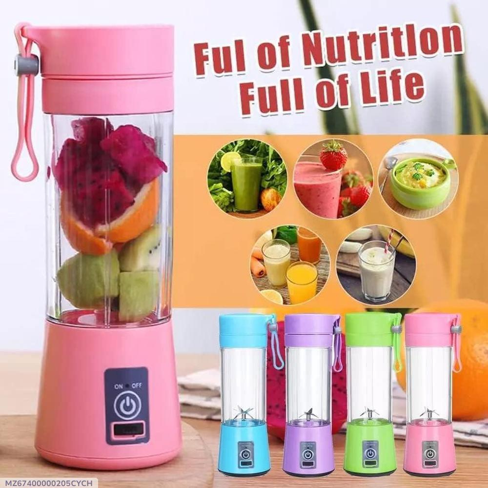 6-Blade Portable Electric Juicer & Smoothie Maker (USB Rechargeable)