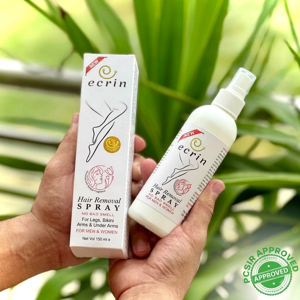 Ecrin Painless Hair  Removal Spray (150ml) - Minto Mein Smooth Skin Ecrin Instant Hair Removal Spray - Bina Kisi Dard Ke Safai (150ml) Ecrin Easy Hair Removal Spray (150ml) - Fast & Smooth Skin